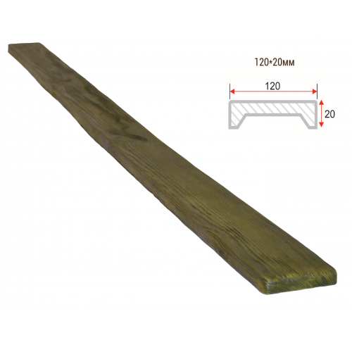 Фото Доска декоративная Модерн 120х20мм Дуб Болотный длина 2,0 метра