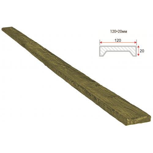 Фото Доска декоративная Рустик 120х20мм Дуб болотный длина 3,0 метра
