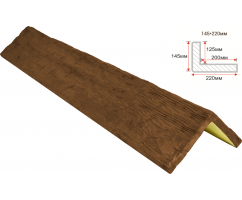 Откос декоративный рустик, 145х220мм Дуб, длина 1 метр