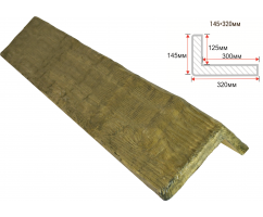 Откос декоративный рустик, 145х320мм Дуб Болотный, длина 2 метра