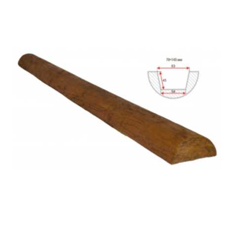 Фото  Декоративное полубревно Рустик 70*140мм Дуб, длина 3м