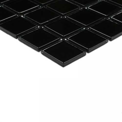 Фото Мозаика стеклянная Bonaparte Black glass 25х25 (300х300х4 мм)