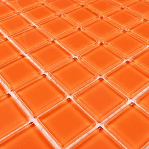 Фото Мозаика стеклянная Bonaparte Orange glass 25х25 (300х300х4 мм)