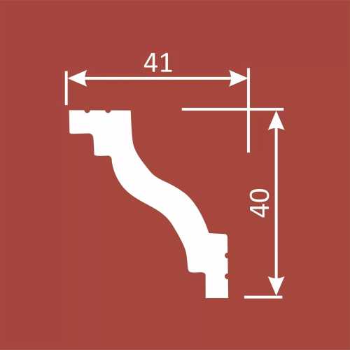 Фото Карниз под покраску Cosca KX034 из экополимера (40х41х2000 мм)