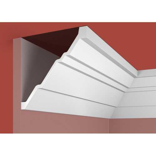 Фото Карниз под покраску Cosca KX055 из экополимера (147х145х2000 мм)