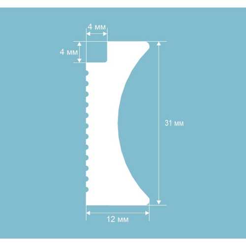 Фото Молдинг финишный под покраску Cosca MF008 (31х12х2800 мм)
