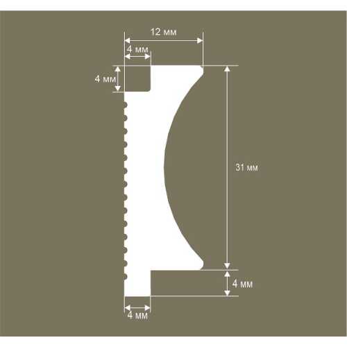 Фото Рейка под покраску Cosca RX014 Белая (31х12х2800 мм)