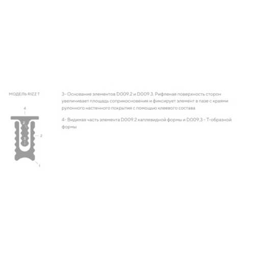 Фото Профиль разделительный Decaro RizzT Титановый анод (3*3000)