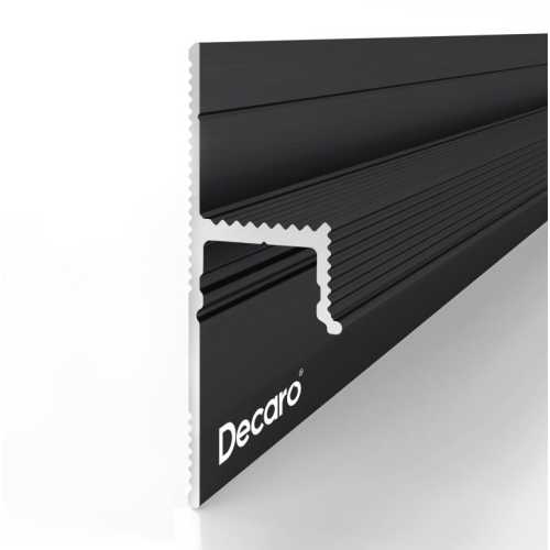 Фото Теневой плинтус скрытого монтажа Decaro D002 Черный анод (15*12.5*2000)