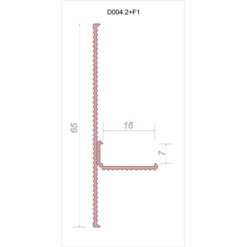Фото Теневой регулируемый профиль Decaro D004.2 Regulated Черный анод (0-55*7-16*2000)