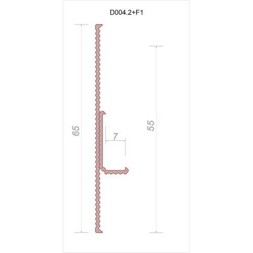 Фото Теневой регулируемый профиль Decaro D004.2 Regulated Черный анод (0-55*7-16*2000)