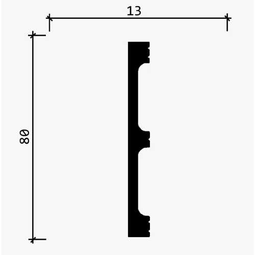 Фото  Плинтус напольный, влагостойкий Decor Dizayn 708-100SH (80*13*2400)