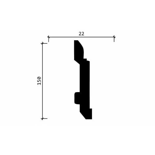 Фото Плинтус напольный Decor Dizayn DD702 под покраску, белый (150*22*2000)