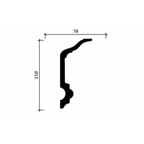 Фото Карниз под покраску из полистирола Decor Dizayn DD505 (150х70х2000 мм)