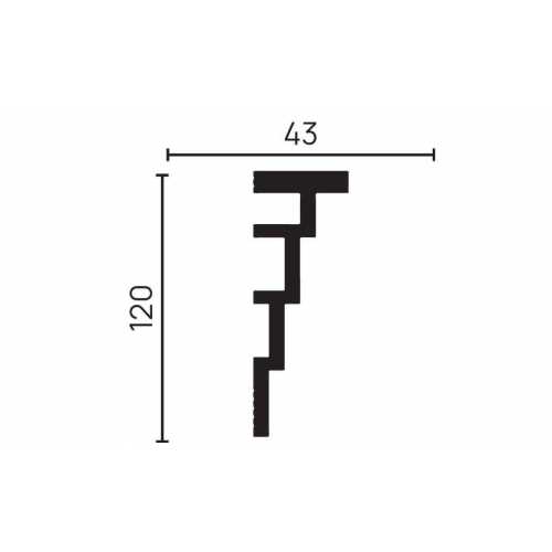 Фото Карниз под покраску из полистирола Decor Dizayn DD514 (120х43х2000 мм)