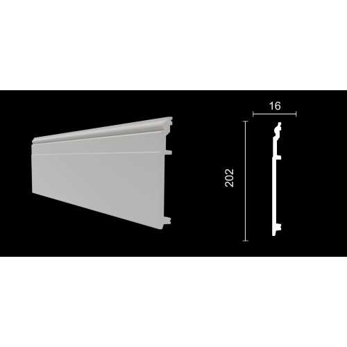 Фото Плинтус напольный Decor Dizayn DD726 под покраску, белый (202*16*2000)