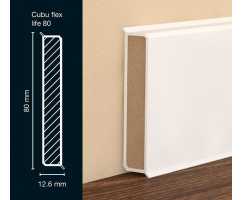 Плинтус напольный, гибкий Dollken (Долкен) Cubu Flex Life 80 Черный 110 (1уп=10 шт)