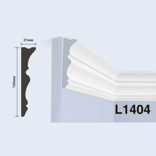 Фото Карниз под покраску HIWOOD L1404 из фитополимера (150х31х2000 мм)