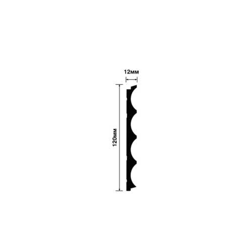 Фото Декоративная панель HIWOOD LV139 LONG NP под покраску (120 × 12 × 3000 мм)