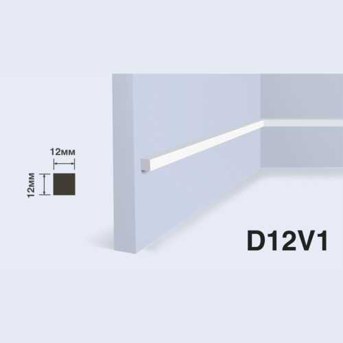 Фото Молдинг под покраску HIWOOD D12V1 из фитополимера (12х12х2700 мм)