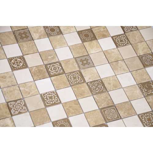 Фото Мозаика из натурального камня Caramelle Art Stone Pietra Mix-1 48х48 (300х300х8 мм)