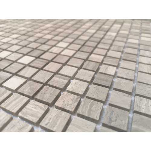 Фото Мозаика из натурального камня Caramelle Travertino Silver MAT 15х15 (305х305х4 мм)