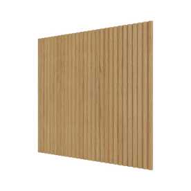 Стеновая панель квадратная МДФ Ликорн - Полосы Орех светлый, 500*500*8 мм (4 шт)