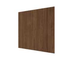 Стеновая панель квадратная МДФ Ликорн - Полосы Орех темный, 500*500*8 мм (4 шт)
