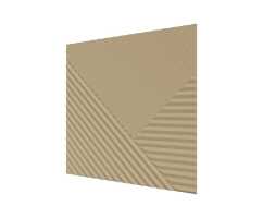 Стеновая панель квадратная МДФ Ликорн - Пирамида, под покраску Бежевый, 500*500*8 мм (4 шт)