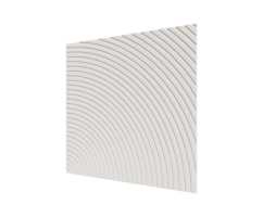 Стеновая панель квадратная МДФ Ликорн - Круги Белый, 500*500*8 мм (4 шт)