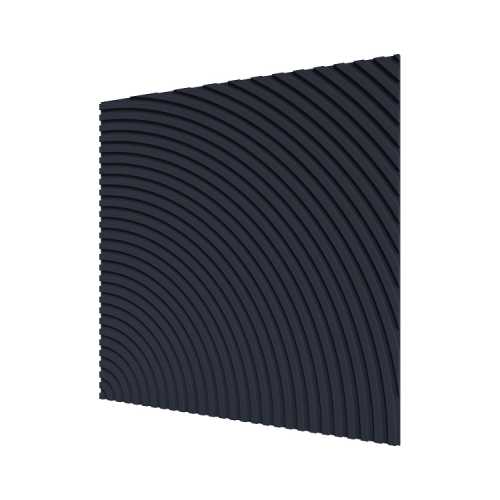 Фото Стеновая панель квадратная МДФ Ликорн - Круги, Темно-синий, 500*500*8 мм (4 шт)