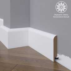 Белый плинтус напольный МДФ Madest Decor 10-100-18 крашеный (100х18х2400 мм)