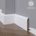 Маленькое фото Белый плинтус напольный МДФ Madest Decor 10-100-18 крашеный (100х18х2400 мм)