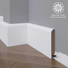 Белый плинтус напольный МДФ Madest Decor 10-120-16 крашеный (120х16х2400 мм)