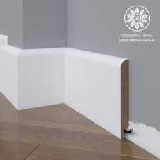 Белый плинтус напольный МДФ Madest Decor 10-136-16 крашеный (136х16х2400 мм)
