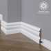 Маленькое фото Белый плинтус напольный МДФ Madest Decor 14-083-12 крашеный (83х12х2400 мм)