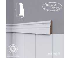 Белый молдинг MDF крашеный Madest Decor 05-051-18 для панелей