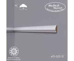 Белый молдинг MDF крашеный Madest Decor M71-025-12