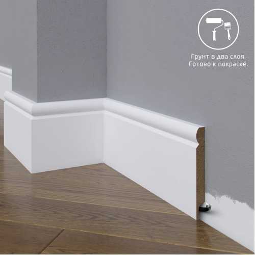 Фото Плинтус напольный под покраску 06-100-12 Madest Decor MDF (100х12х2400 мм)