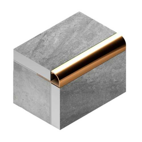 Фото Профиль для плитки внешний латунь 12 мм Neexy PVL18-03 Брашированная, 2.7 метра