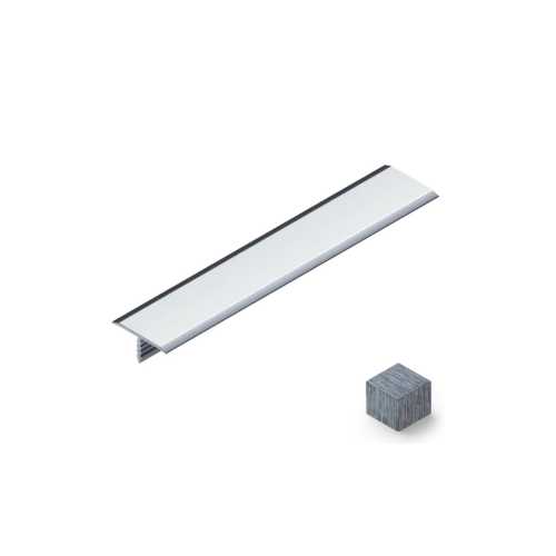 Фото Профиль Т-образный плоский алюминий 15 мм Neexy PV35-45 (Серебро блестящее браш), 2.7 метра