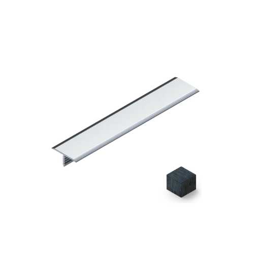 Фото Профиль Т-образный плоский алюминий 15 мм Neexy PV35-46 (Черный блестящий браш), 2.7 метра