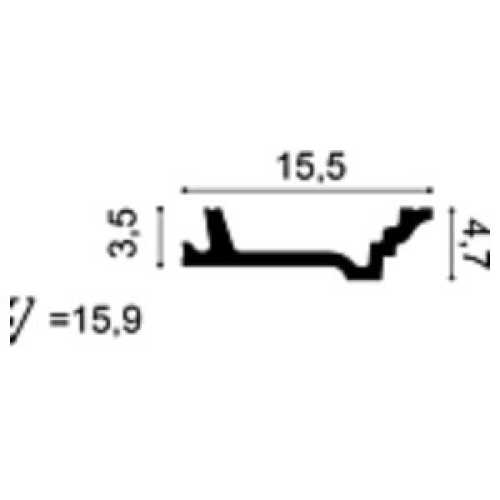 Фото Карниз под покраску из полиуретана Orac decor C305 (47х155х2000 мм)