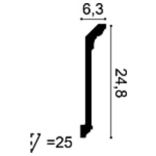 Фото Карниз под покраску из полиуретана Orac decor C308 (248х63х2000 мм)