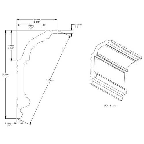 Фото Карниз гибкий под покраску из полиуретана Orac decor C339 Flex (141х64х2000 мм)