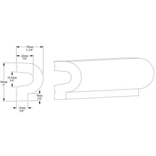 Фото Молдинг под покраску Orac decor P8060 из полиуретана (50х35х2000 мм)