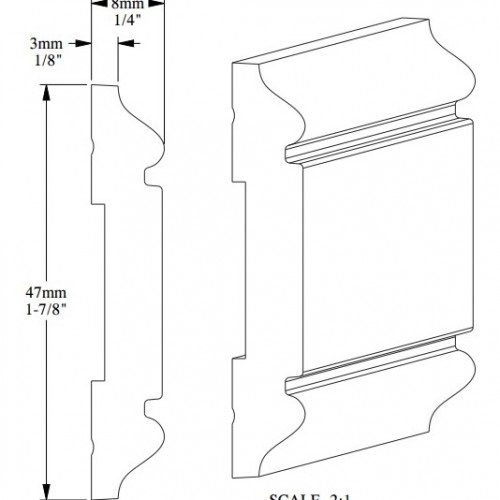 Фото Молдинг под покраску, гибкий Orac decor PX144 Flex из дюрополимера (47*8*2000)