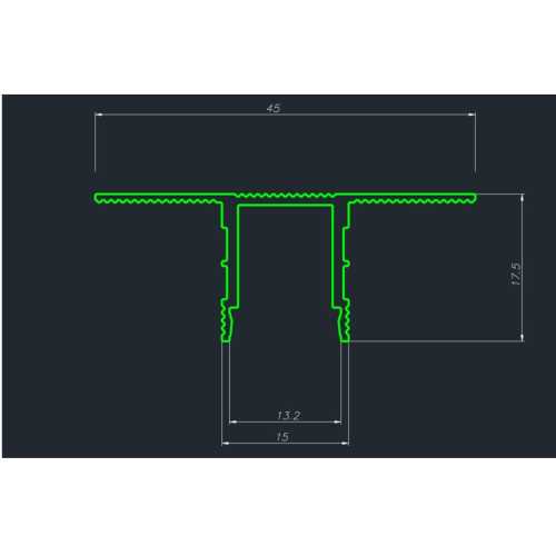 Фото Декоративный стеновой профиль Pro Design 534 Не анодированный (17.5*15*2700)