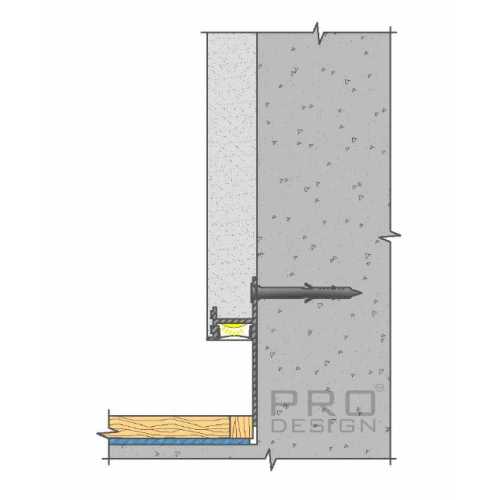 Фото Теневой плинтус скрытого монтажа Pro Design 7209 Белый (30*12.7*2700)