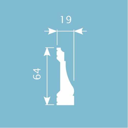 Фото Молдинг под покраску Cosca MX016 из экополимера 64х19